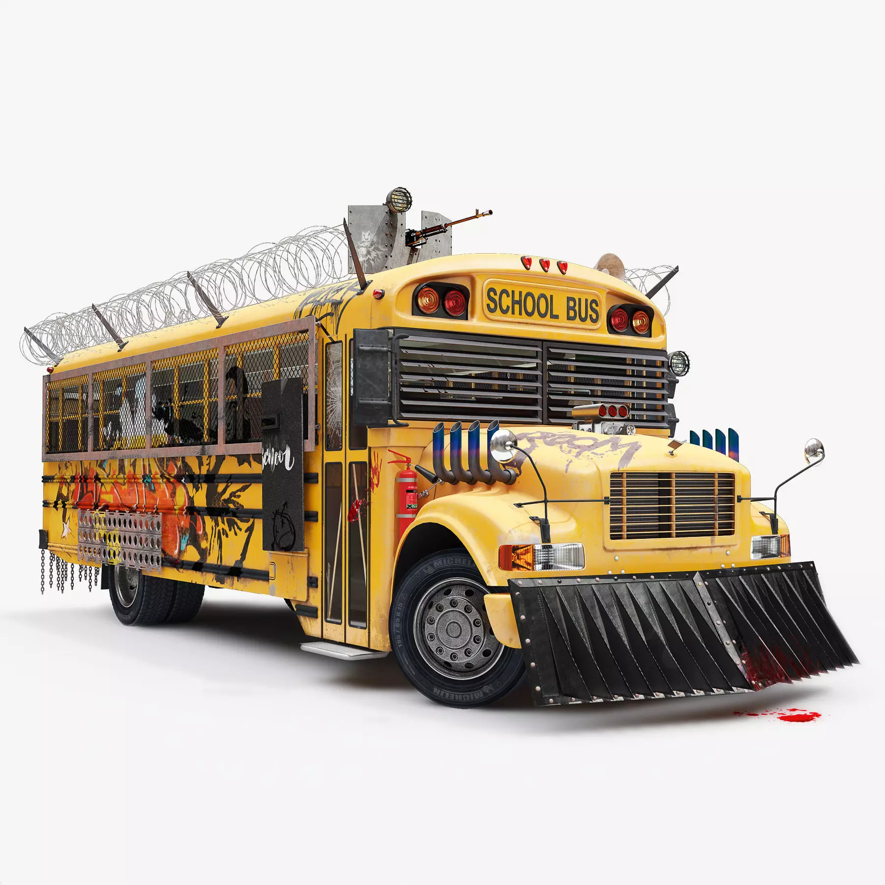 School Bus 3D model_0