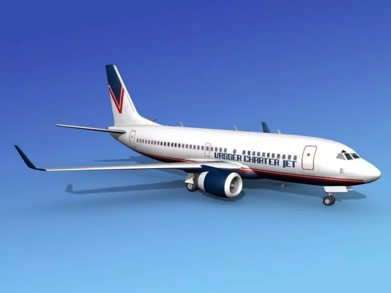 Boeing 737-700ER Vasser Charter Jet 3D model_0