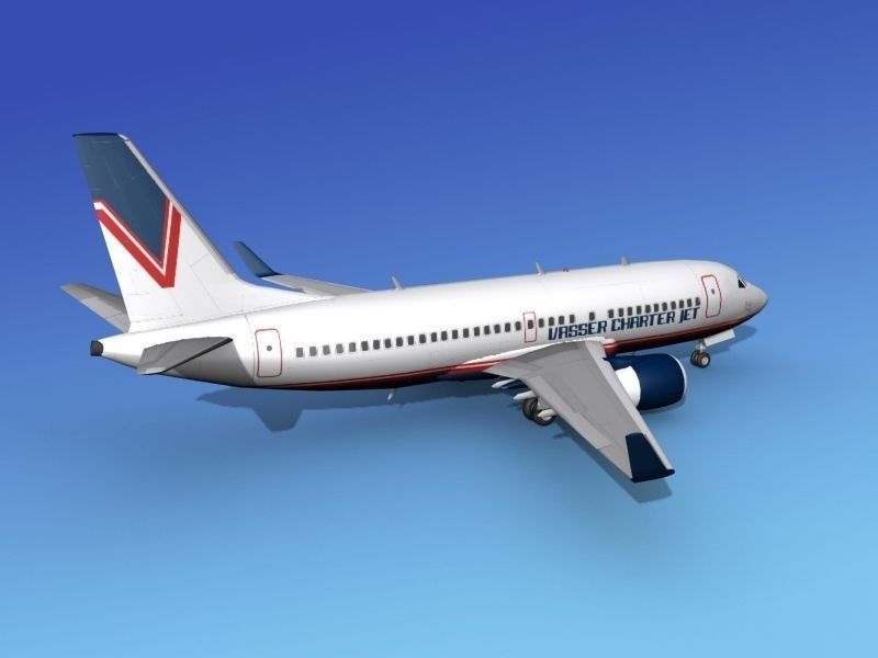 Boeing 737-700ER Vasser Charter Jet 3D model_6