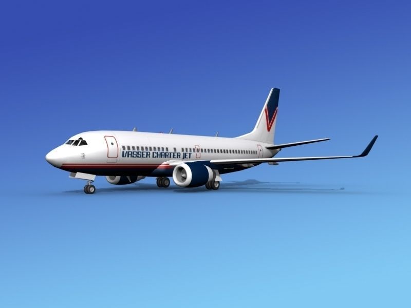 Boeing 737-700ER Vasser Charter Jet 3D model_1