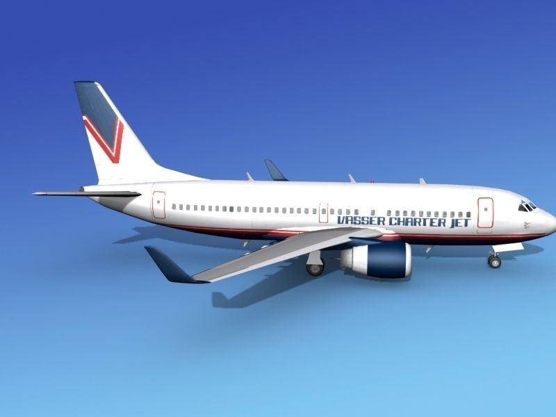 Boeing 737-700ER Vasser Charter Jet 3D model_4