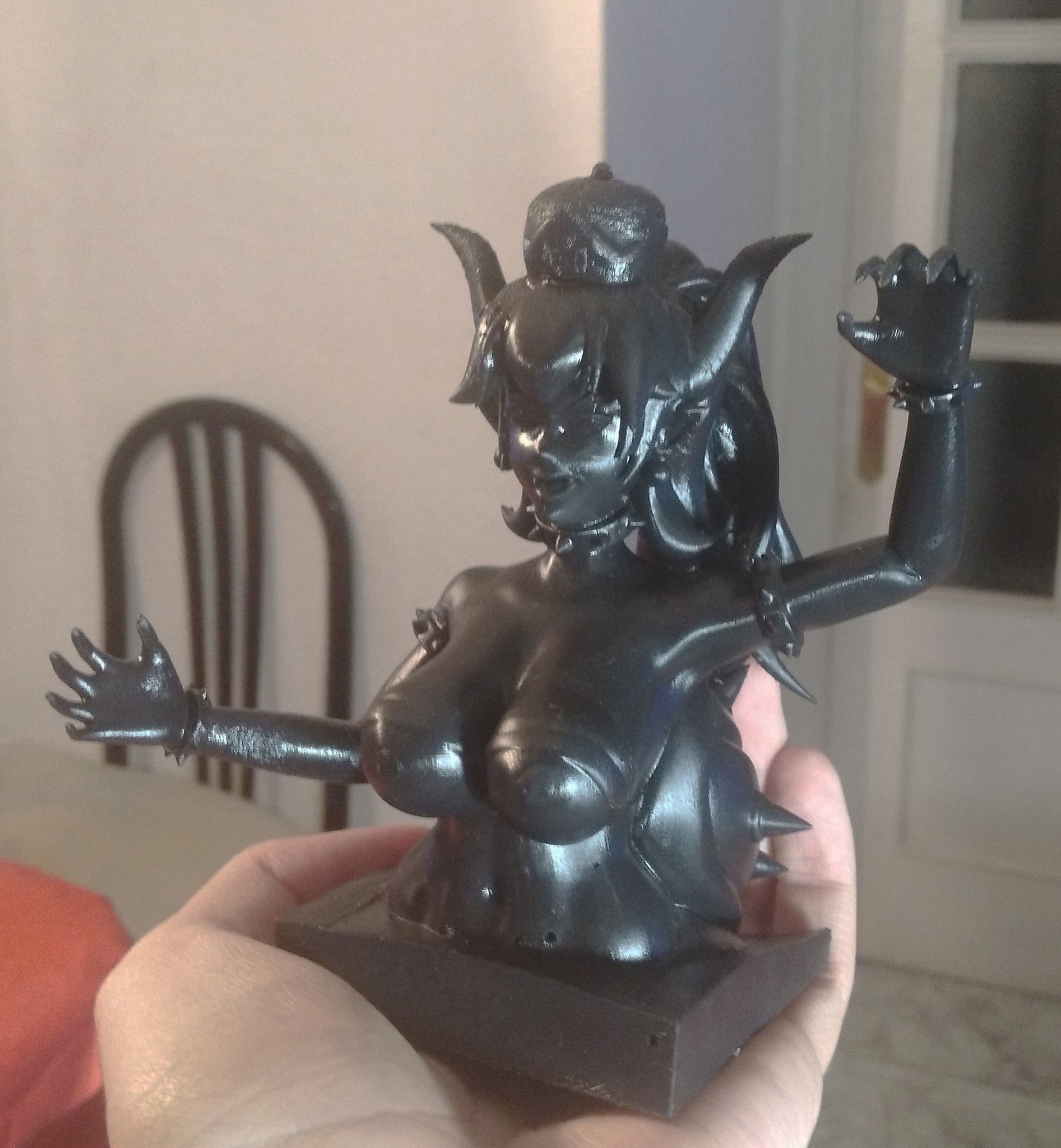 Bowsette female character in dress 3D print model_6