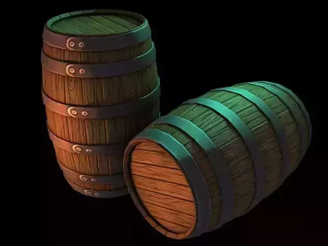 Barrel two wooden barrels