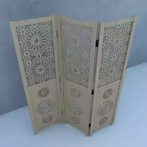 Traditional Moroccan Wood Screens 3D model