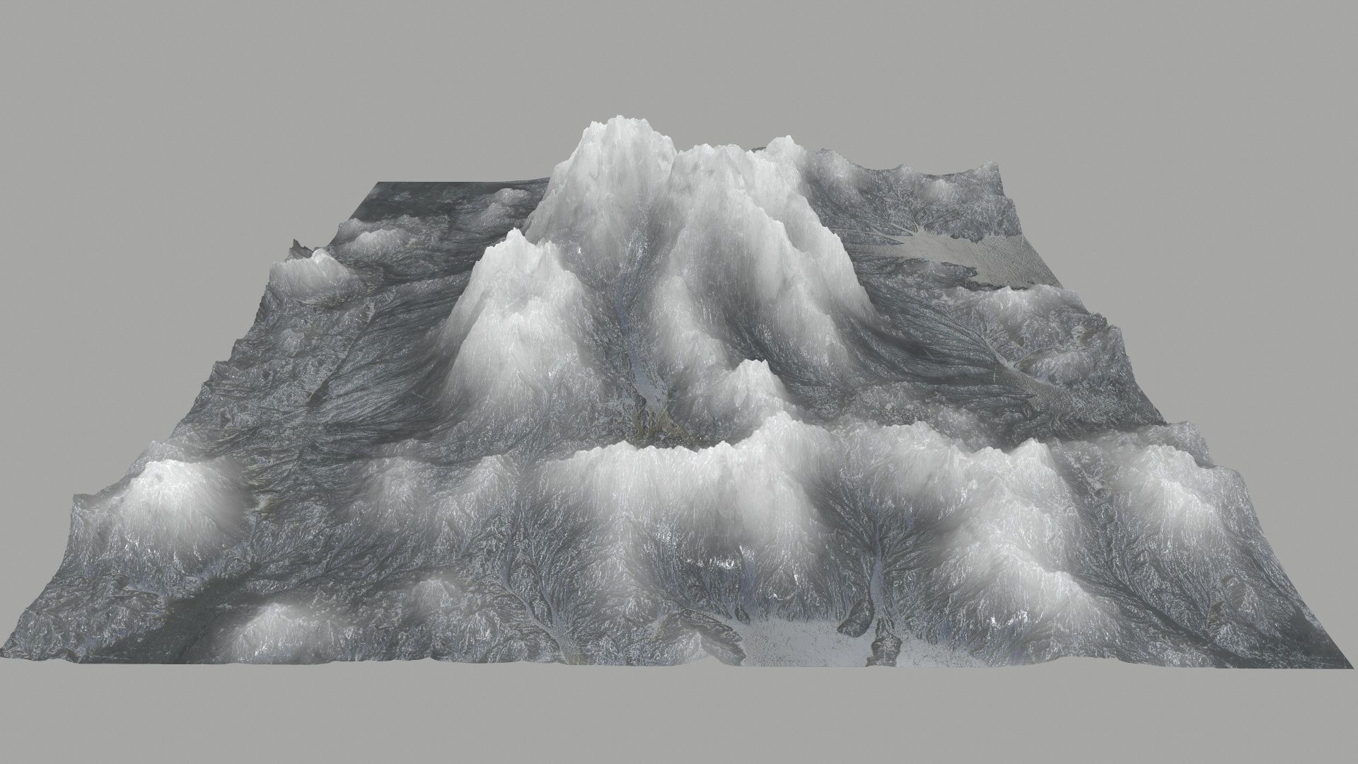 ice Mountain Low-poly 3D model_1