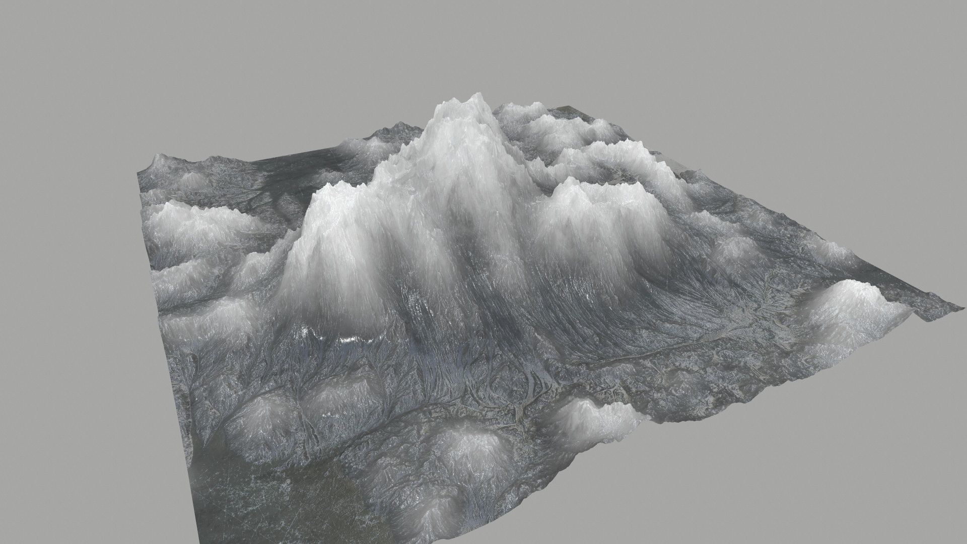 ice Mountain Low-poly 3D model_3