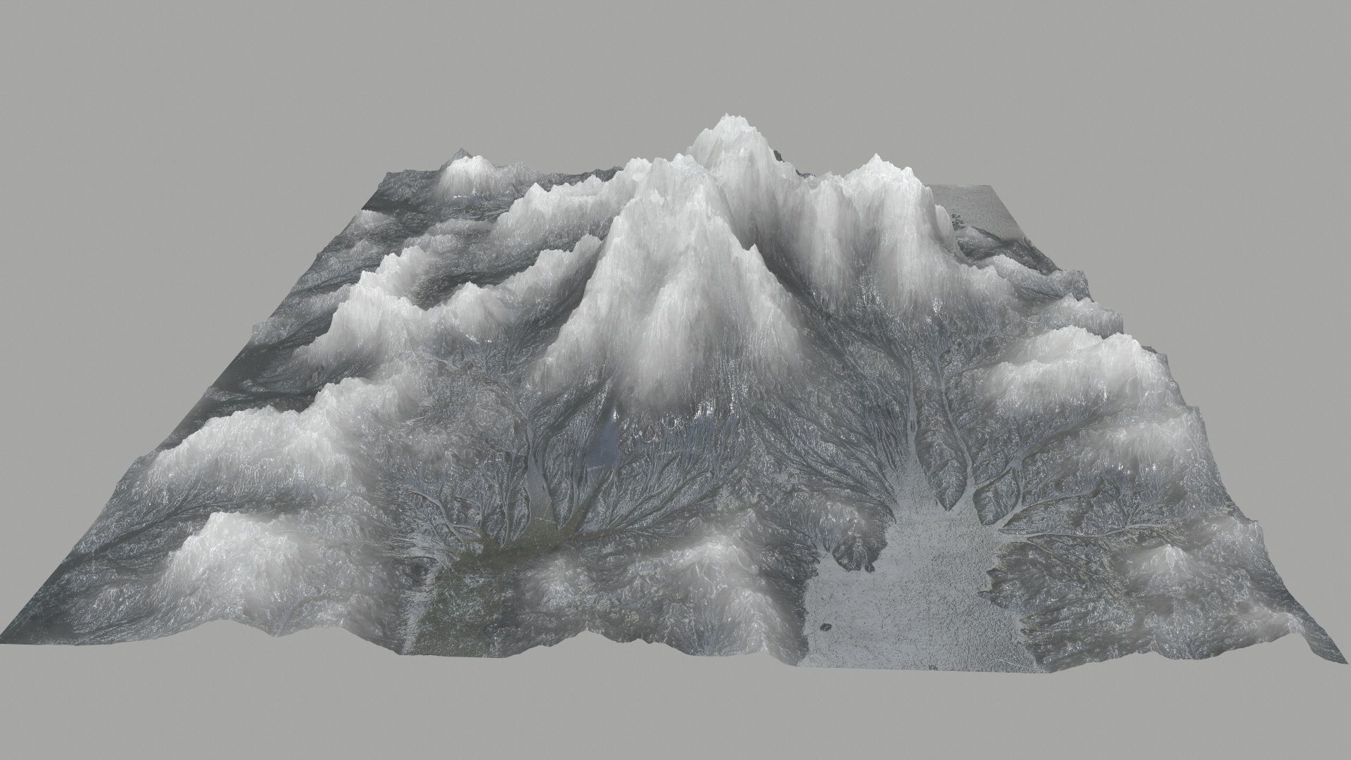 ice Mountain Low-poly 3D model_6