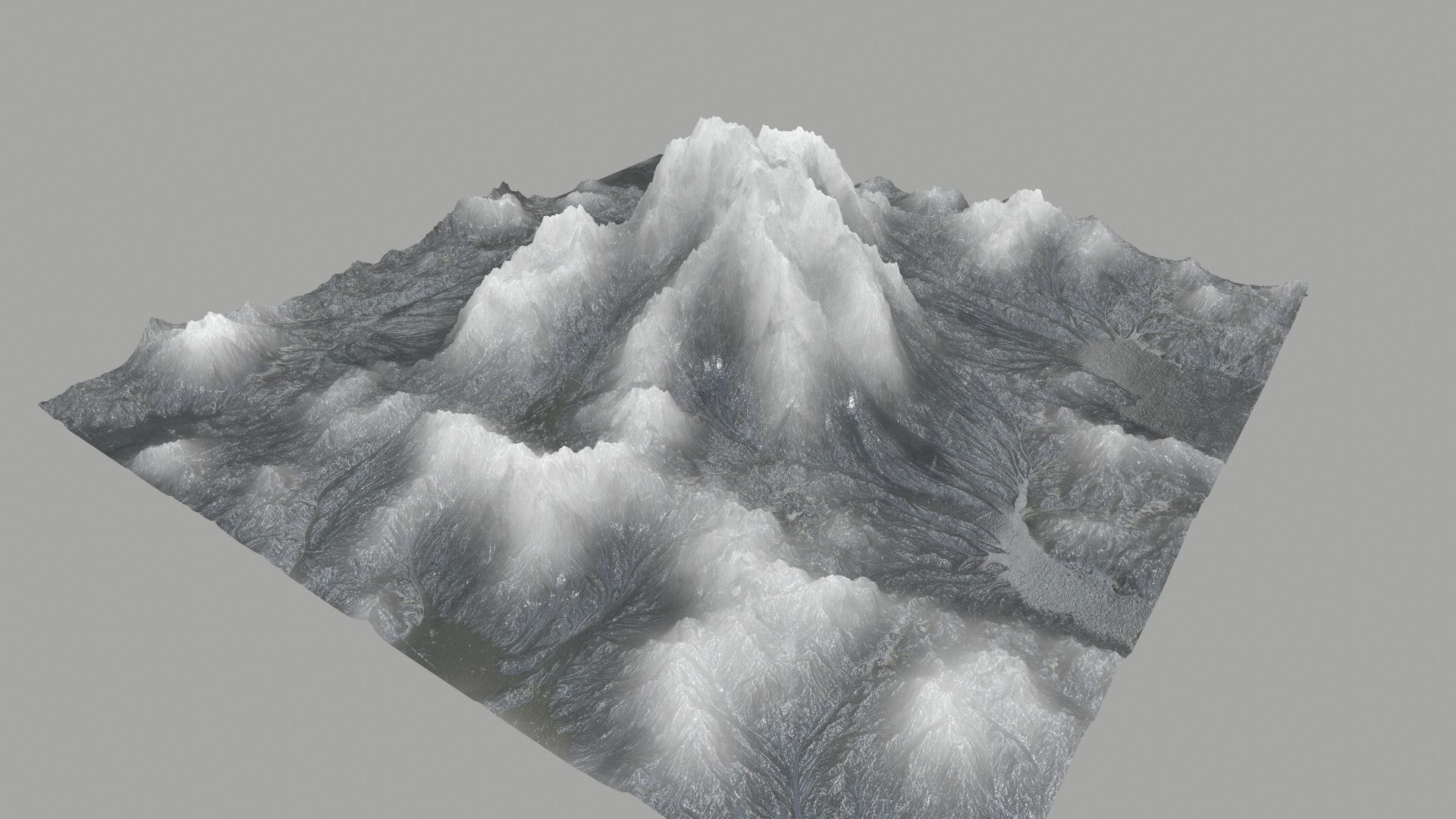 ice Mountain Low-poly 3D model_8