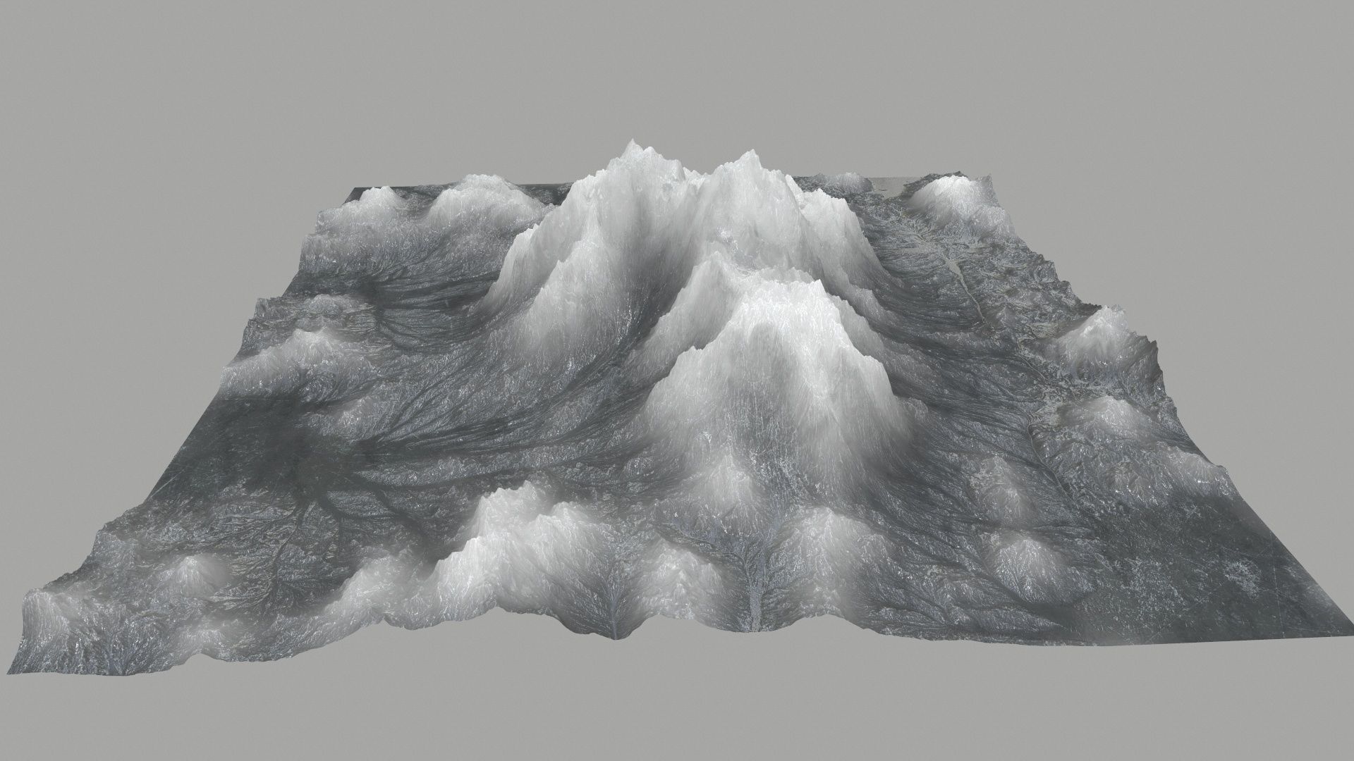 ice Mountain Low-poly 3D model_4