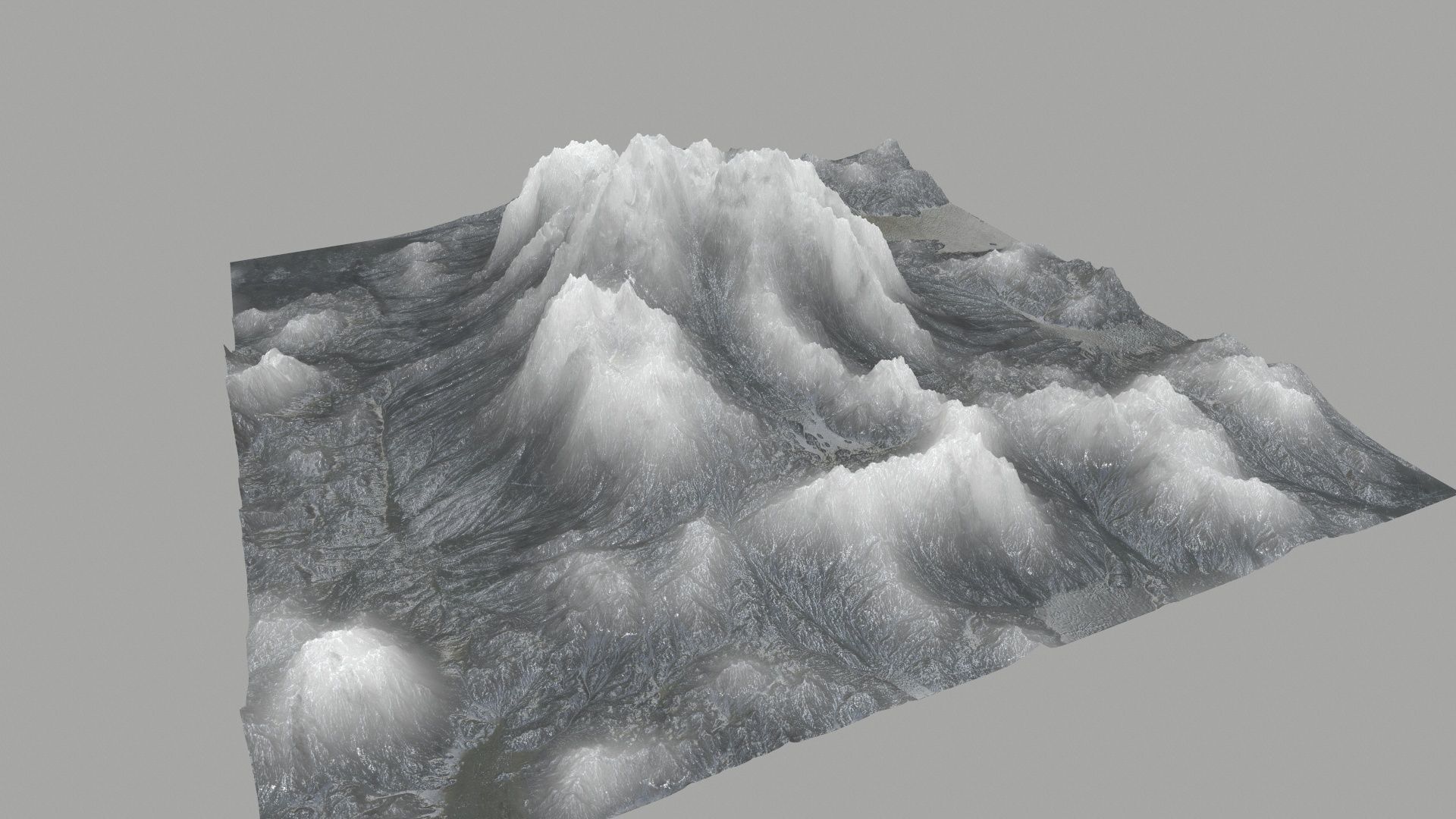 ice Mountain Low-poly 3D model_7