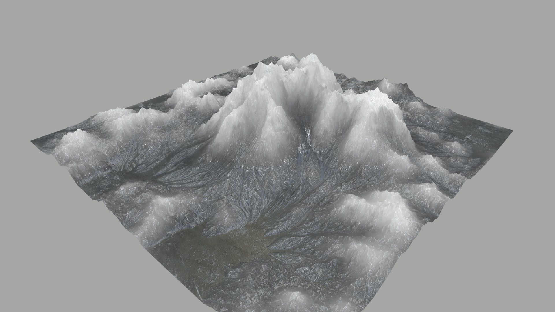 ice Mountain Low-poly 3D model_5
