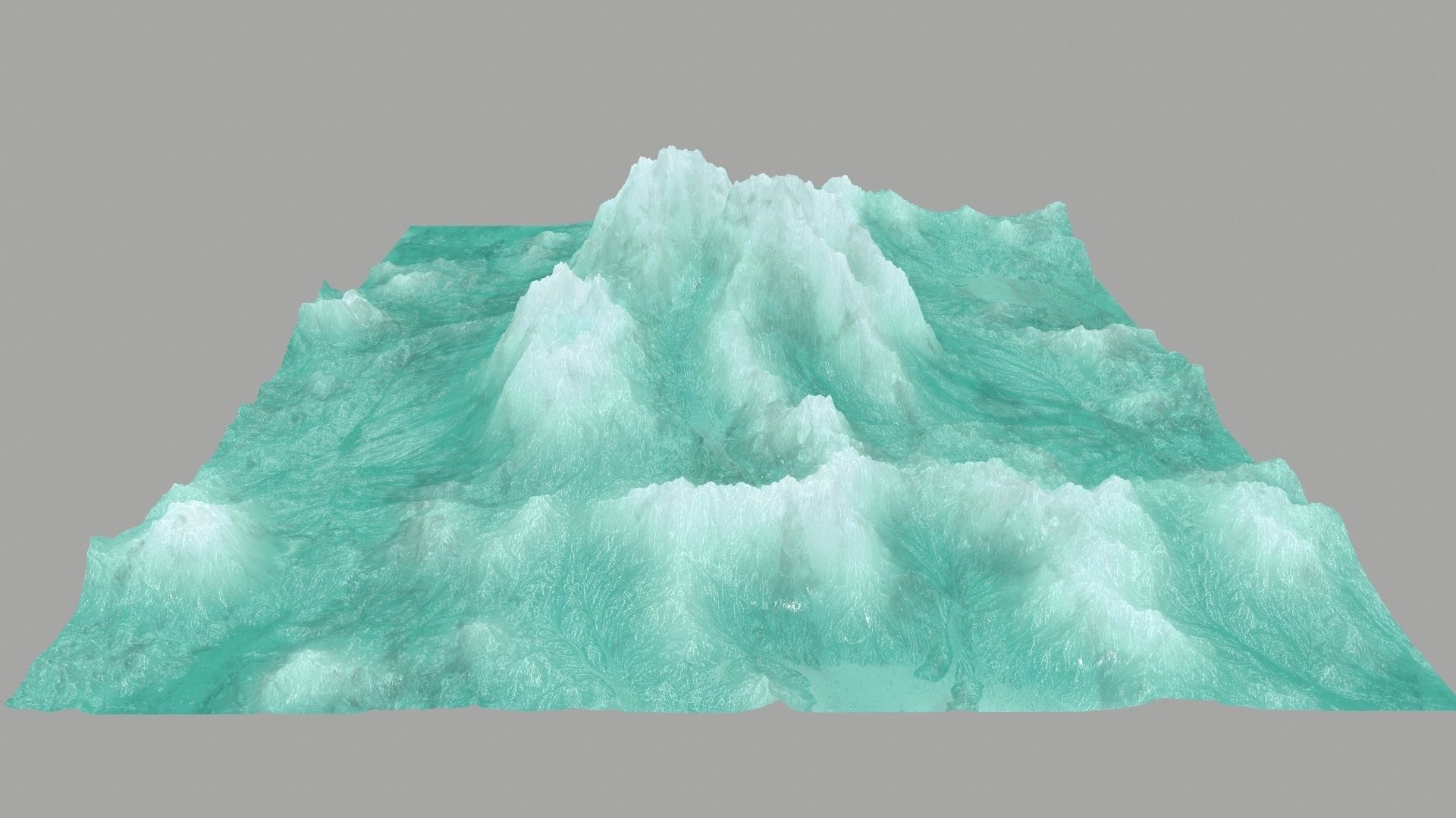 ice Mountain Low-poly 3D model_1