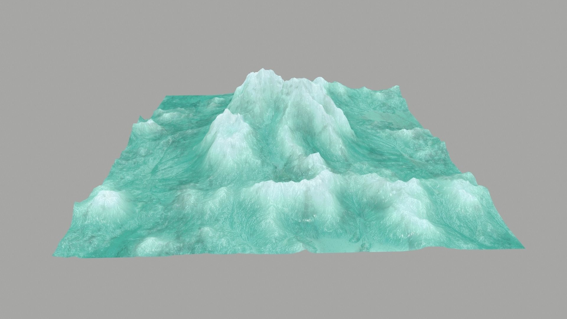 ice Mountain Low-poly 3D model_9