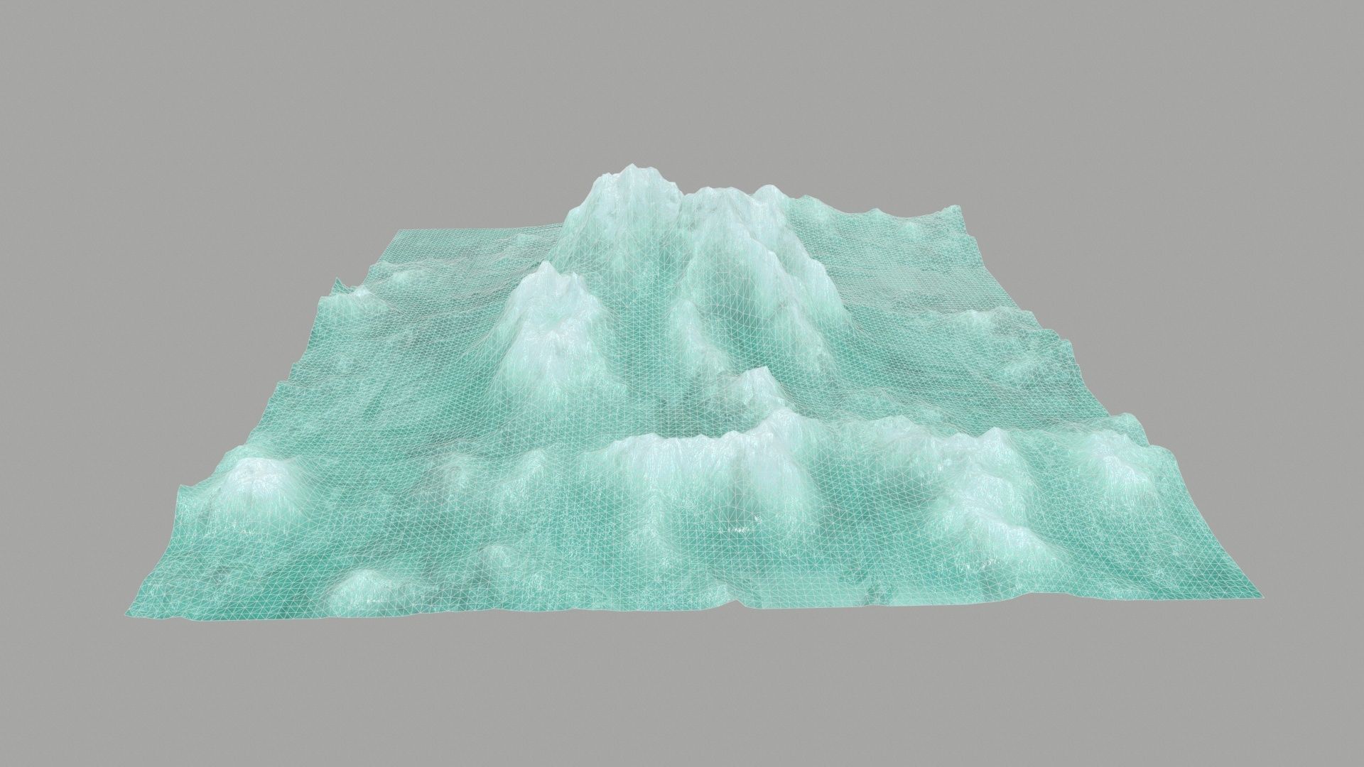 ice Mountain Low-poly 3D model_8