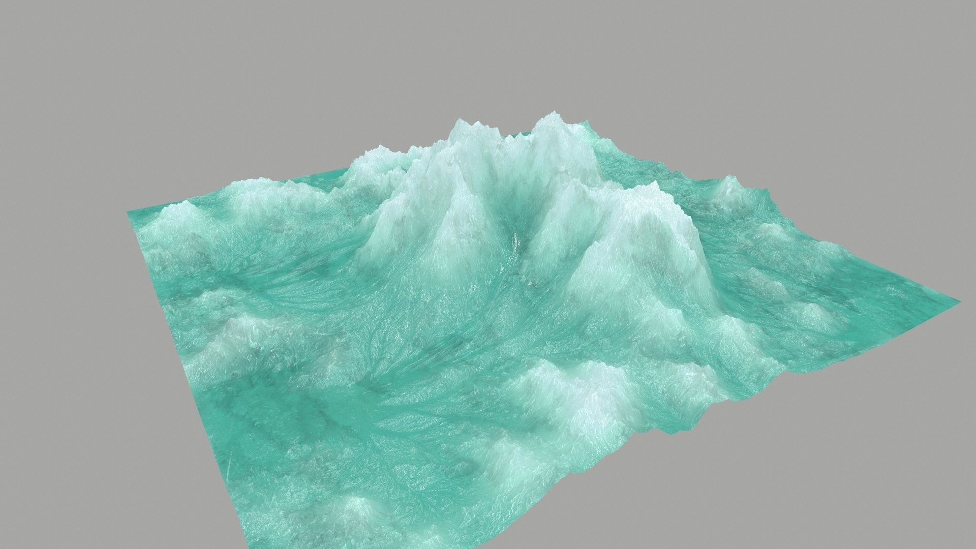 ice Mountain Low-poly 3D model_5