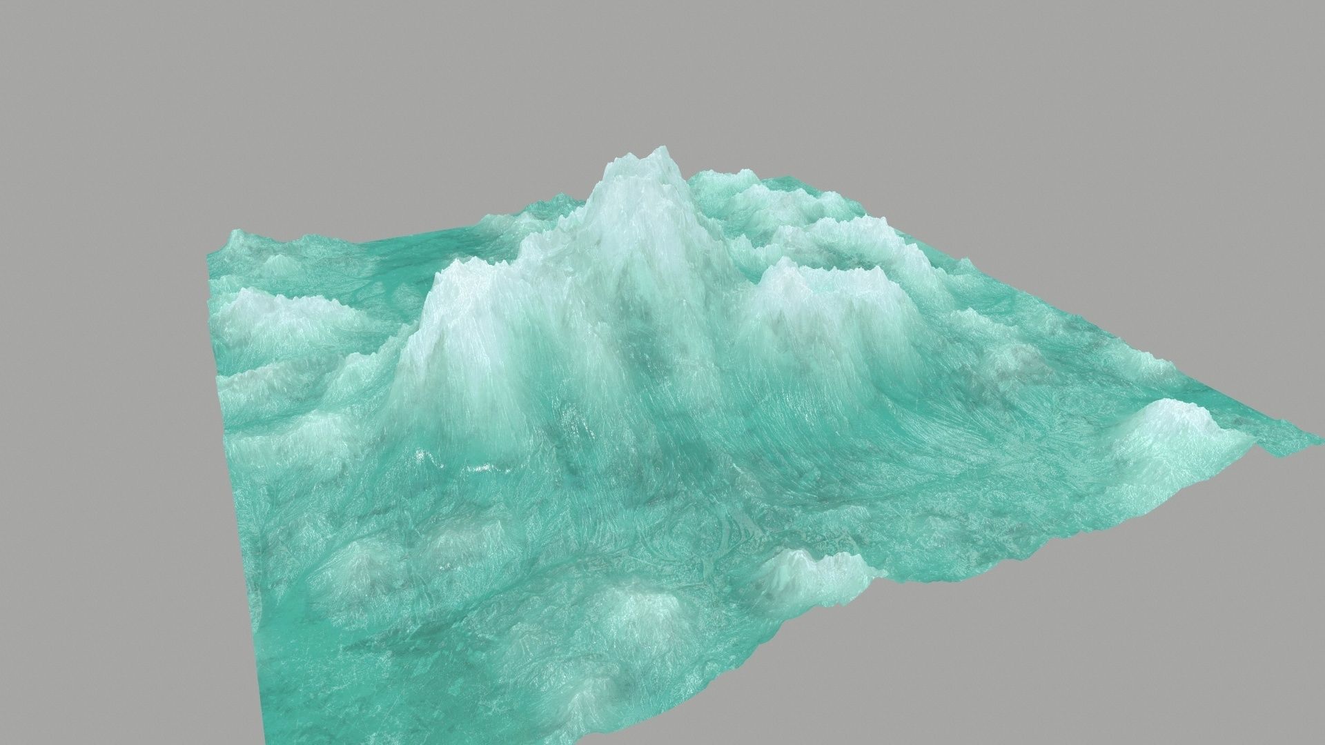 ice Mountain Low-poly 3D model_3