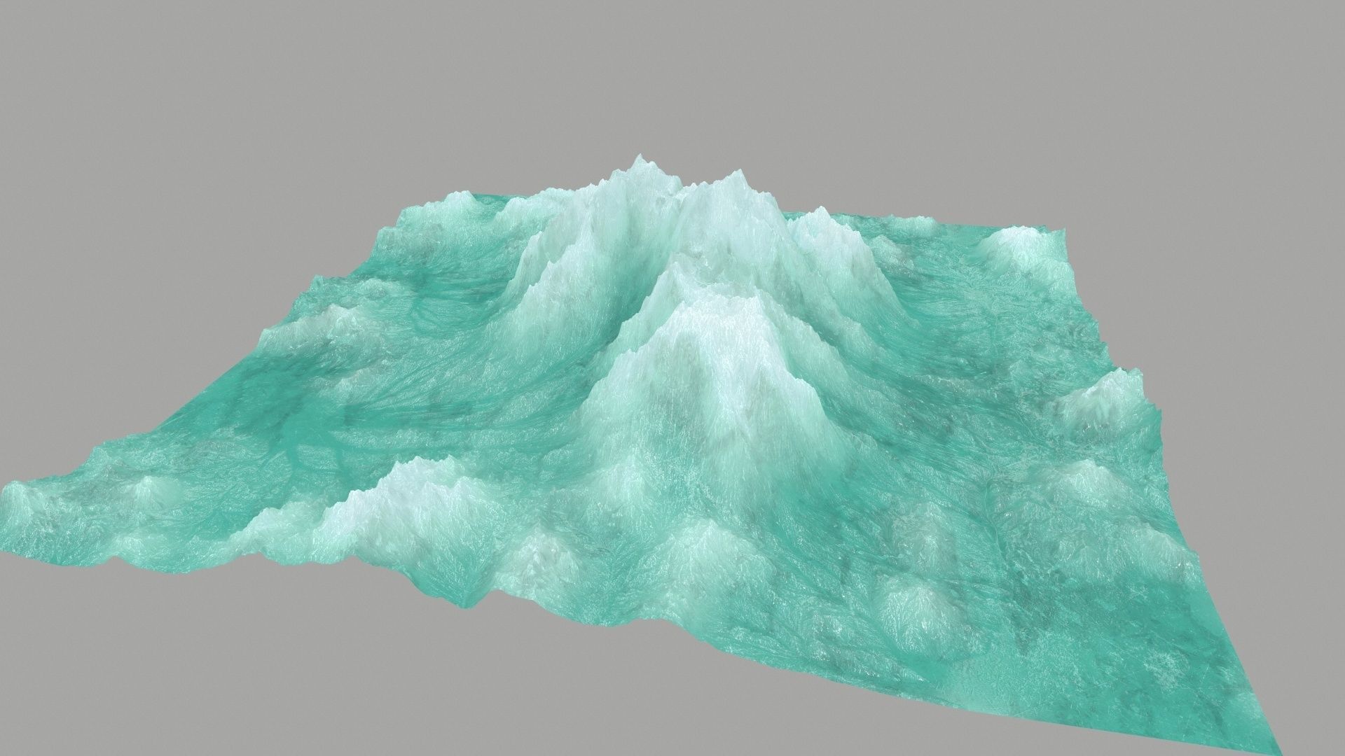 ice Mountain Low-poly 3D model_4