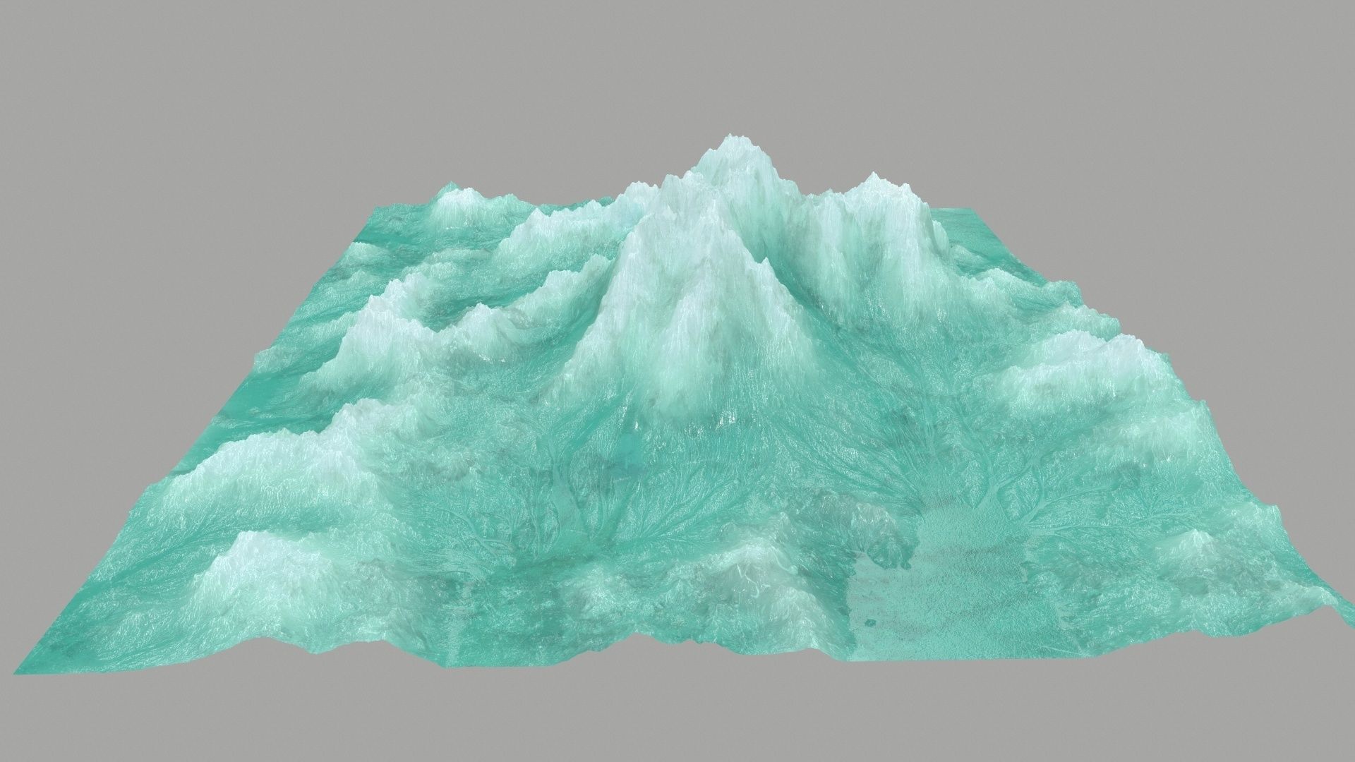 ice Mountain Low-poly 3D model_7