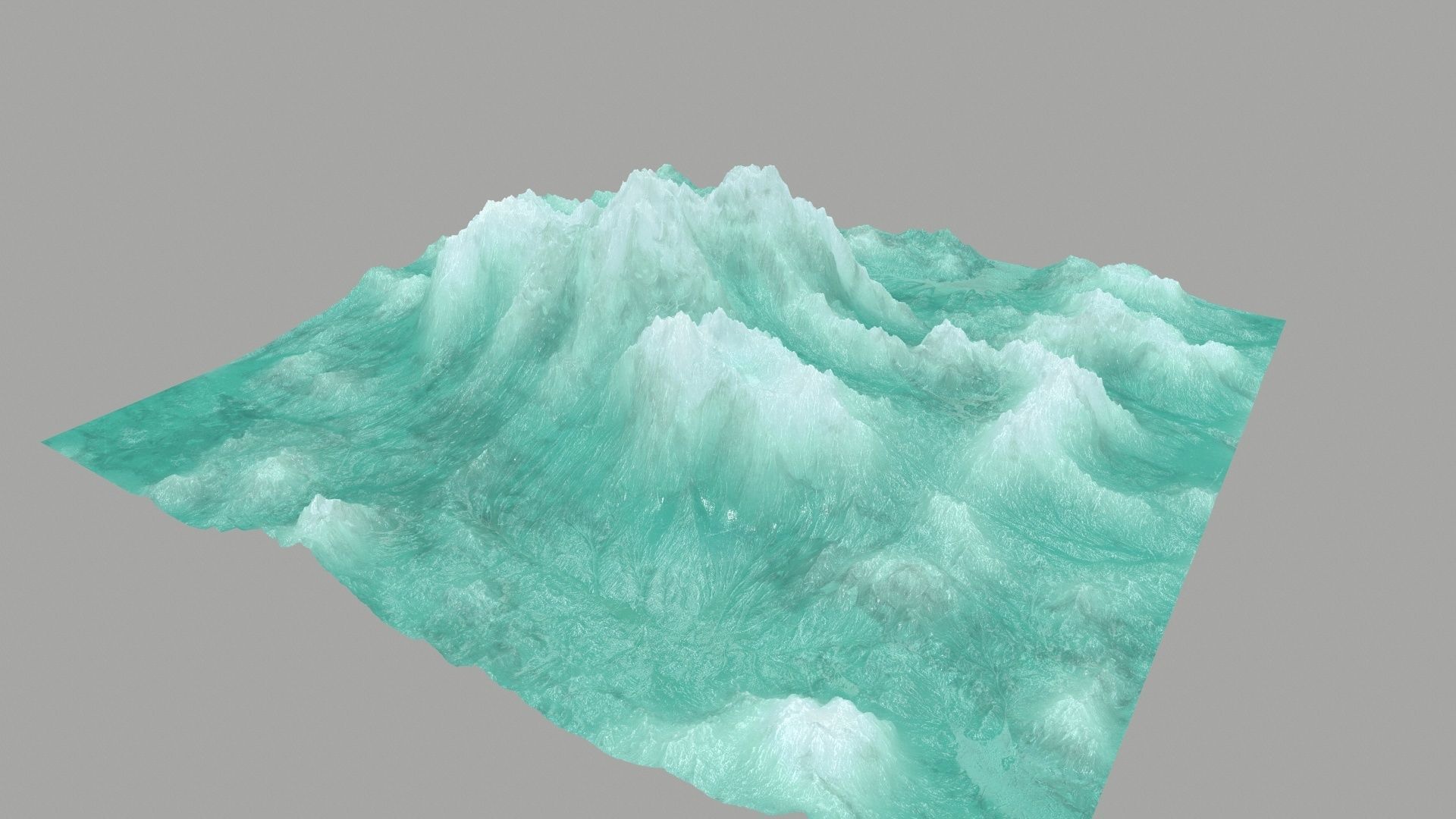 ice Mountain Low-poly 3D model_2