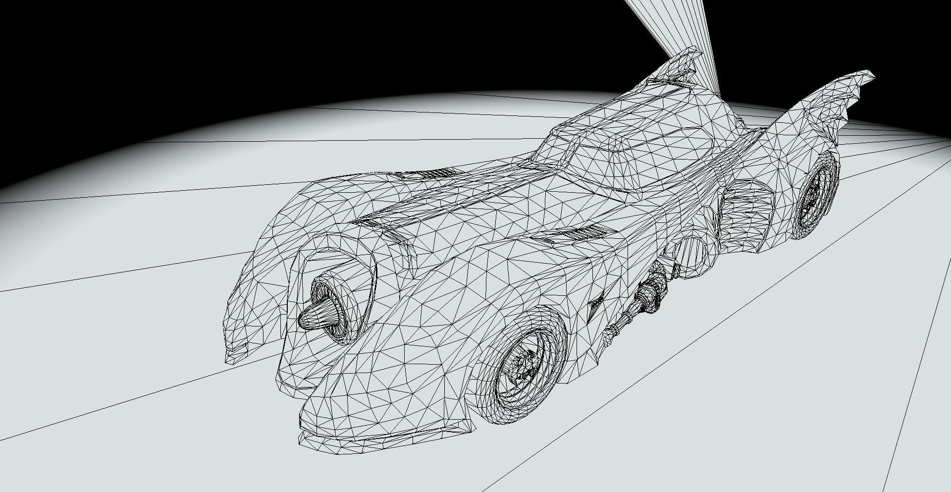 Batmobile 1989 Low-poly 3D model_9
