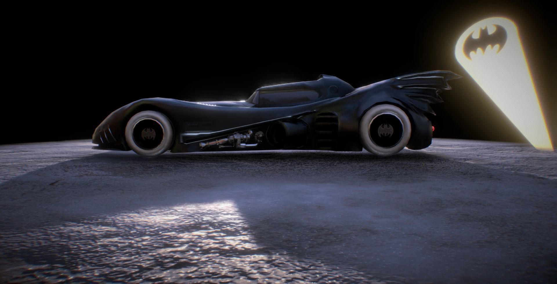 Batmobile 1989 Low-poly 3D model_4