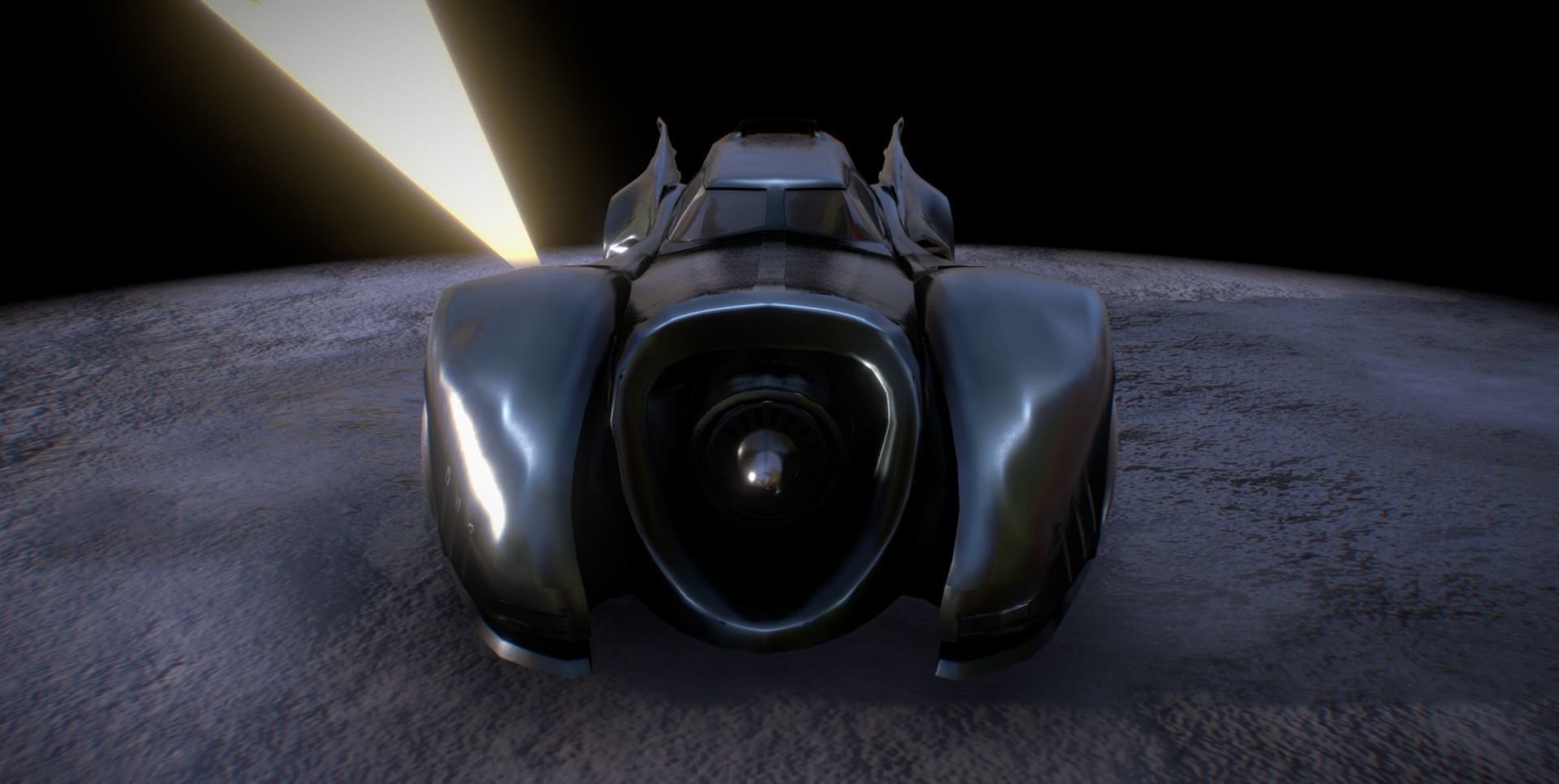 Batmobile 1989 Low-poly 3D model_3