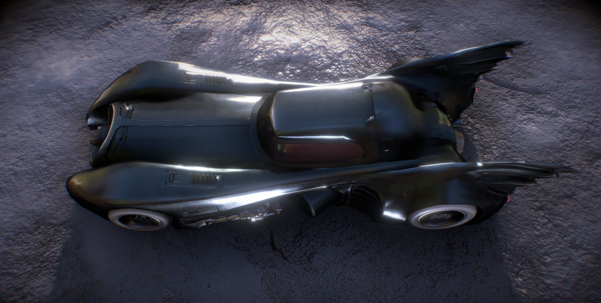 Batmobile 1989 Low-poly 3D model_12