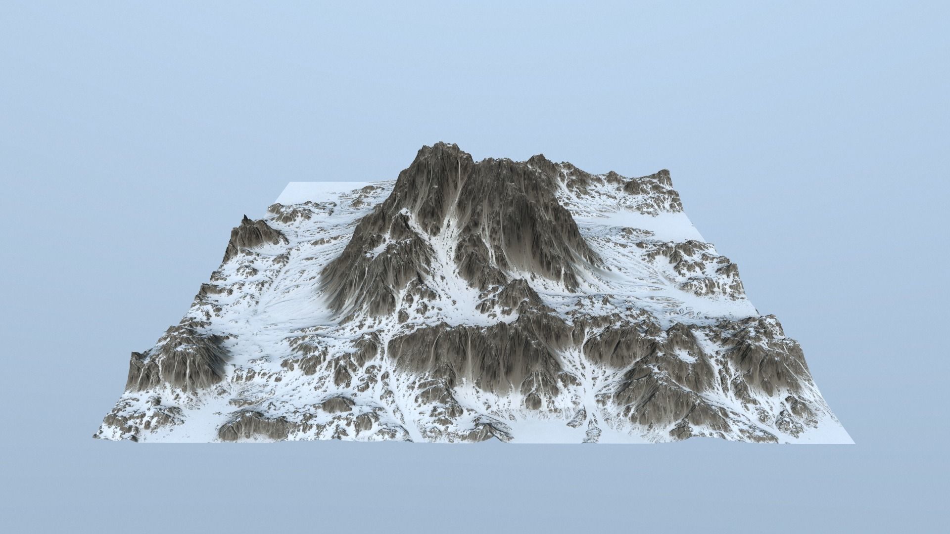 Snow Mountain Low-poly 3D model_2
