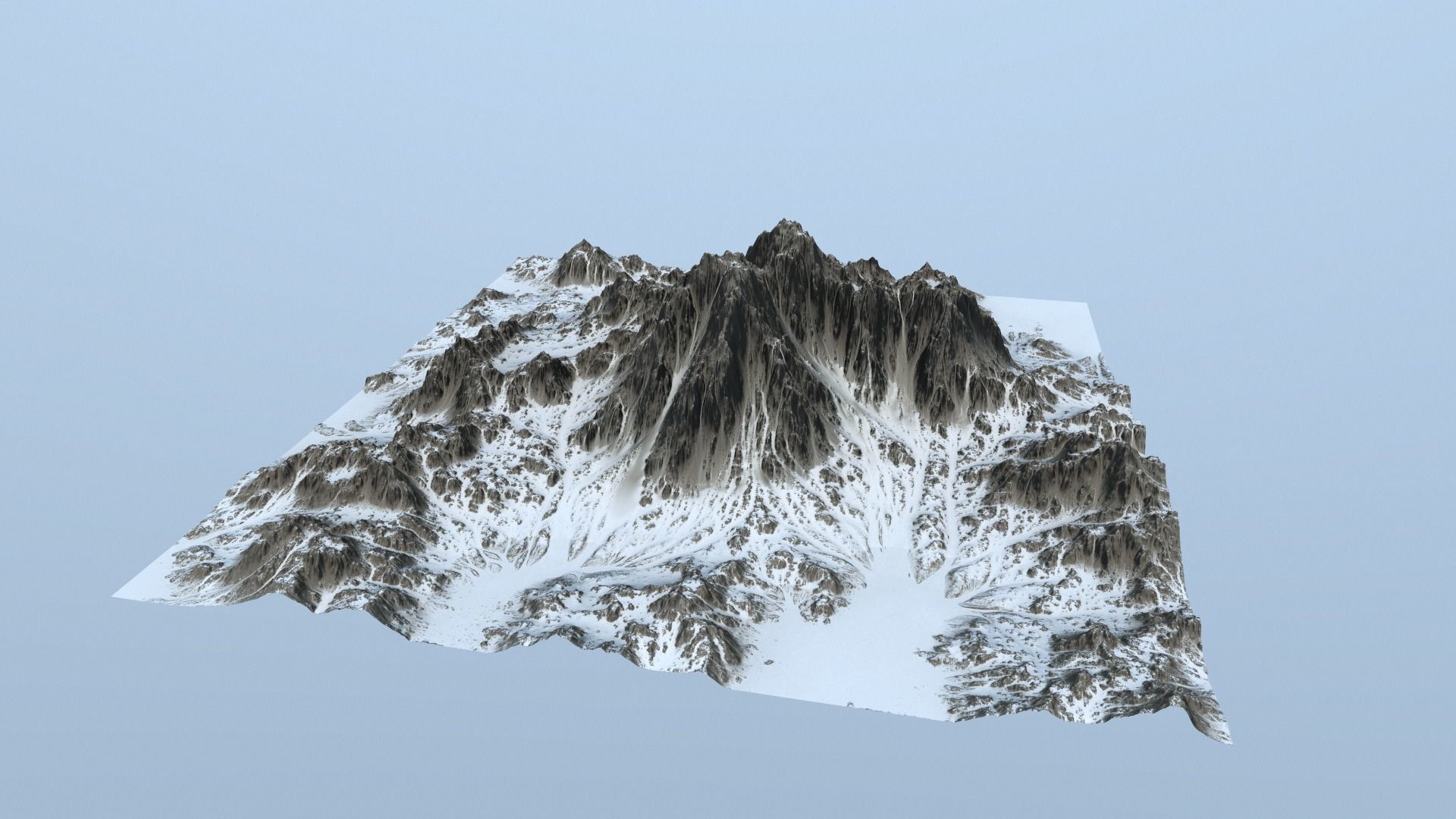 Snow Mountain Low-poly 3D model_7