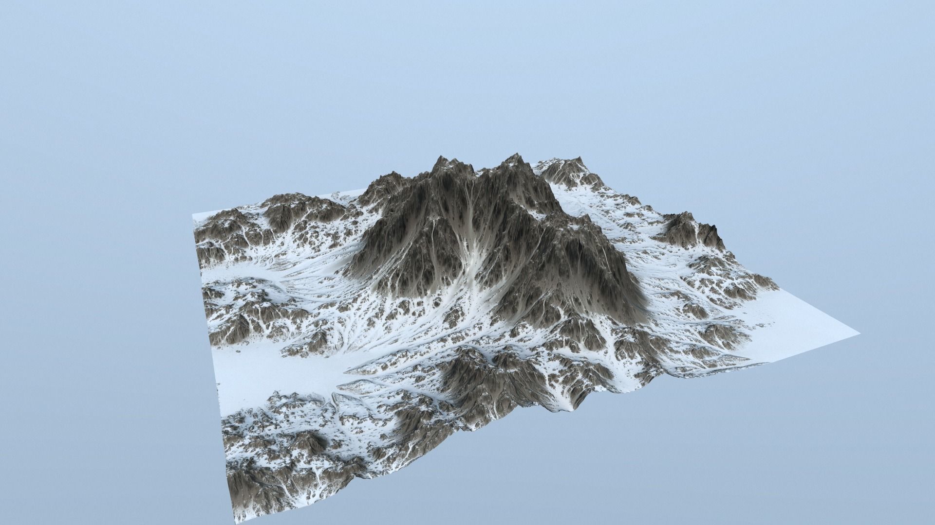 Snow Mountain Low-poly 3D model_5