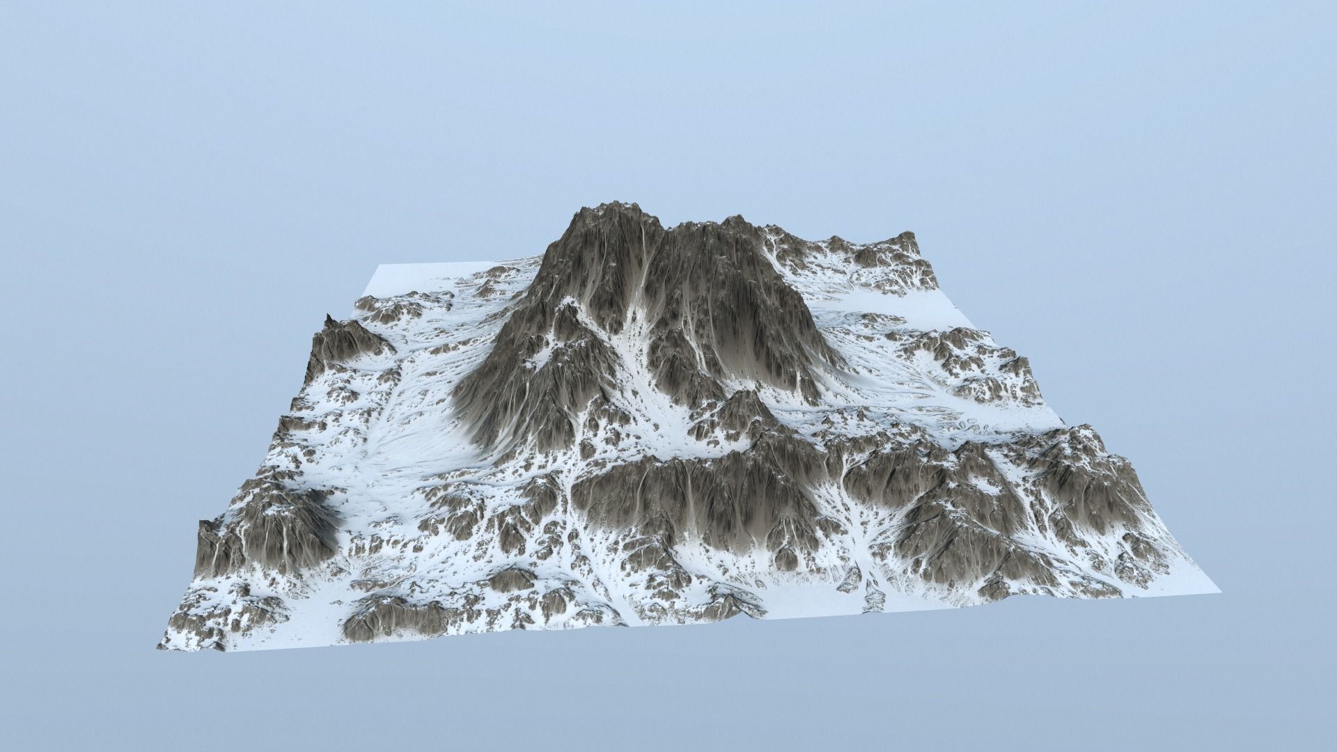 Snow Mountain Low-poly 3D model_6