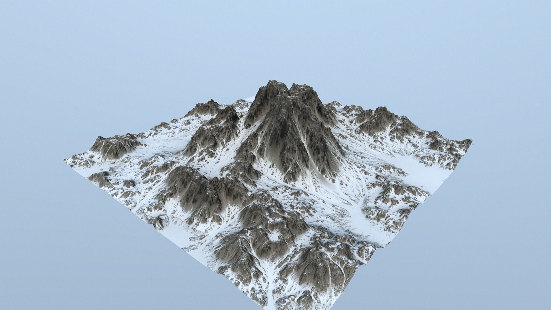 Snow Mountain Low-poly 3D model_8
