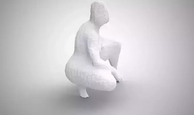 Inscription sculpture of person 3D print model