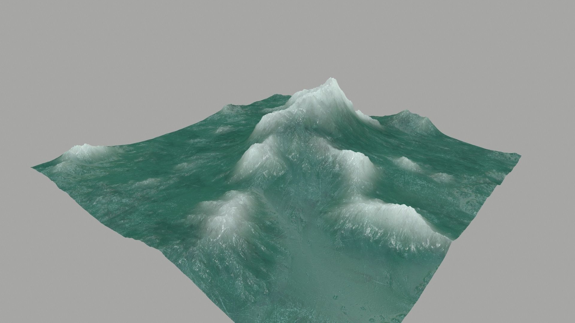 ice Mountain Low-poly 3D model_3