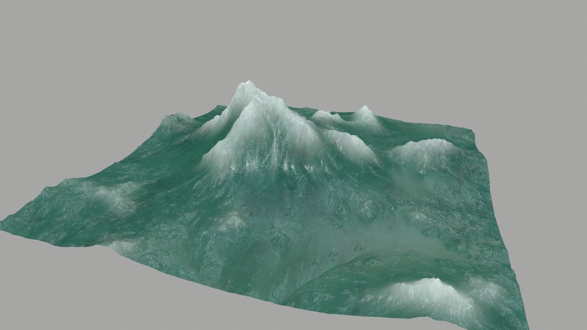 ice Mountain Low-poly 3D model_4