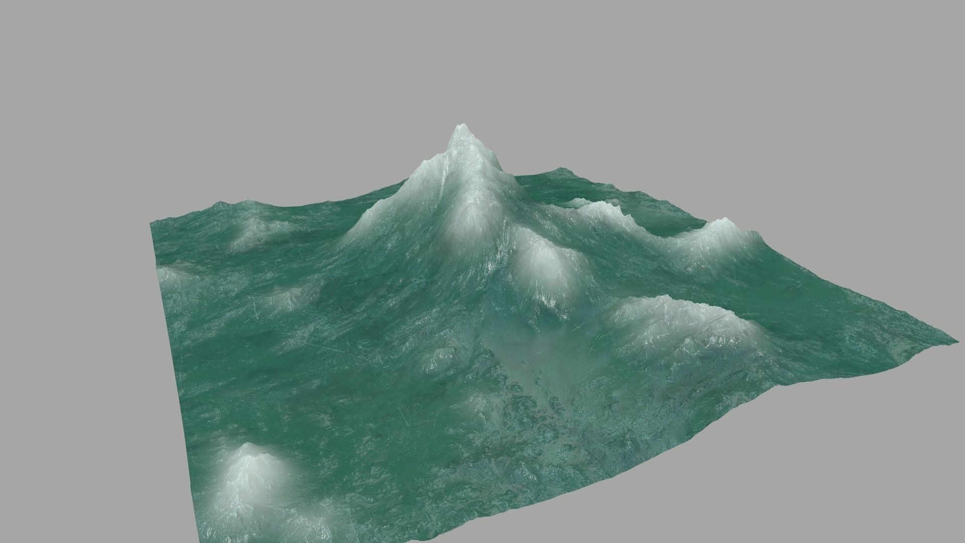 ice Mountain Low-poly 3D model_2