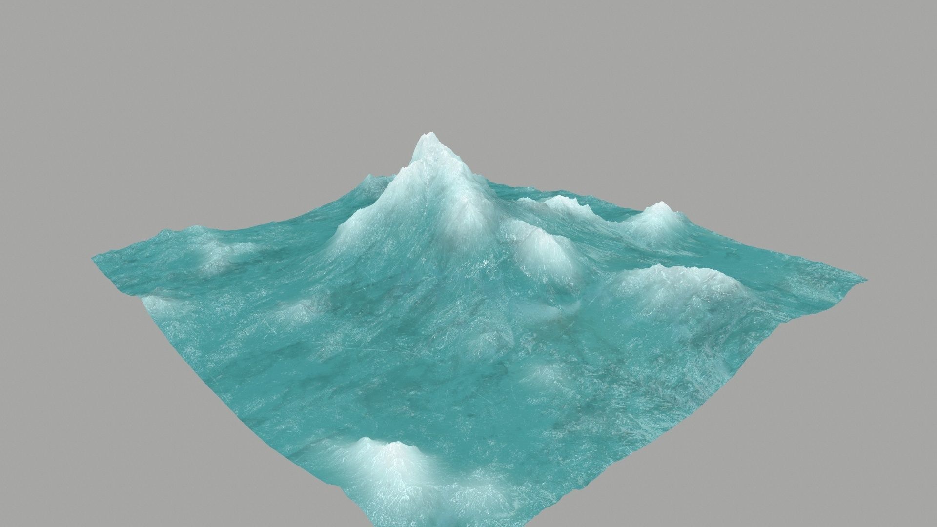 ice Mountain Low-poly 3D model_3