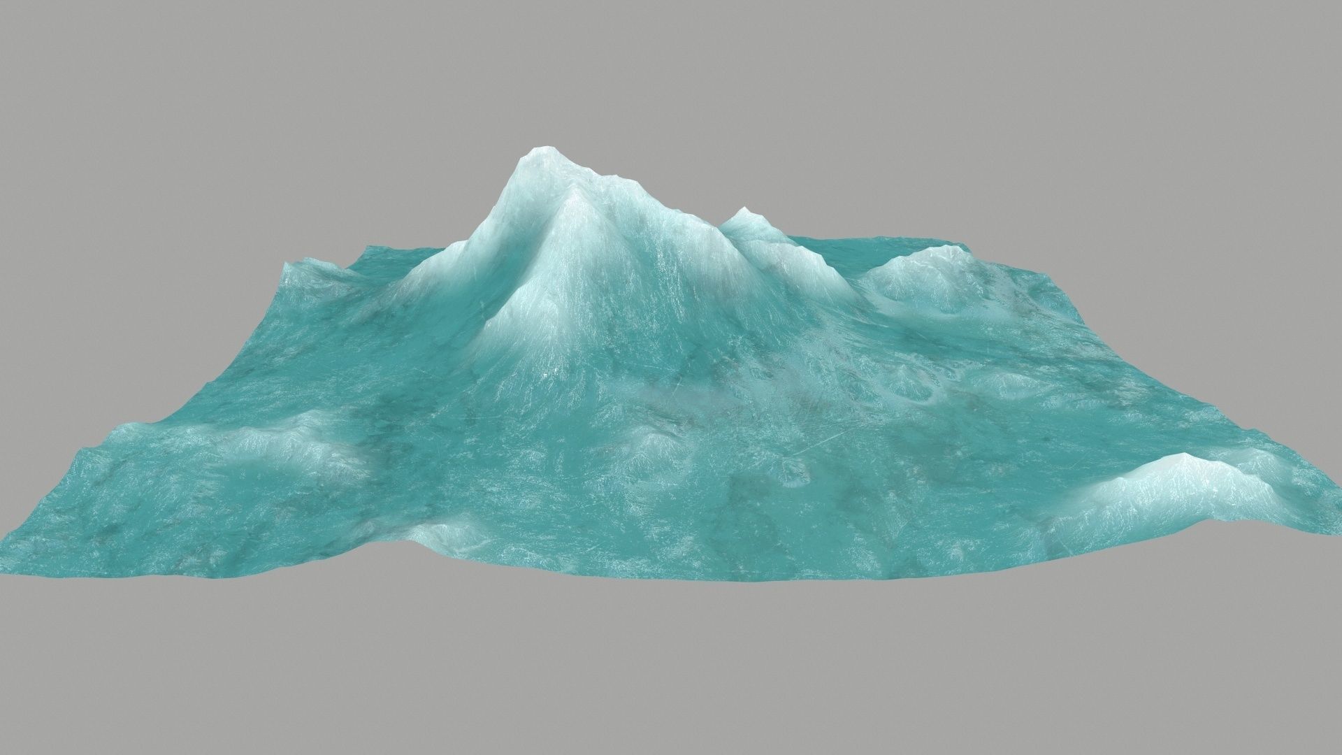 ice Mountain Low-poly 3D model_8