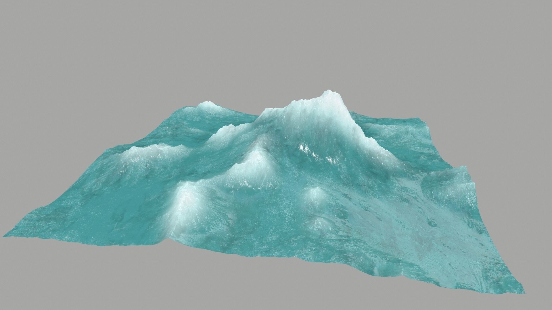 ice Mountain Low-poly 3D model_7
