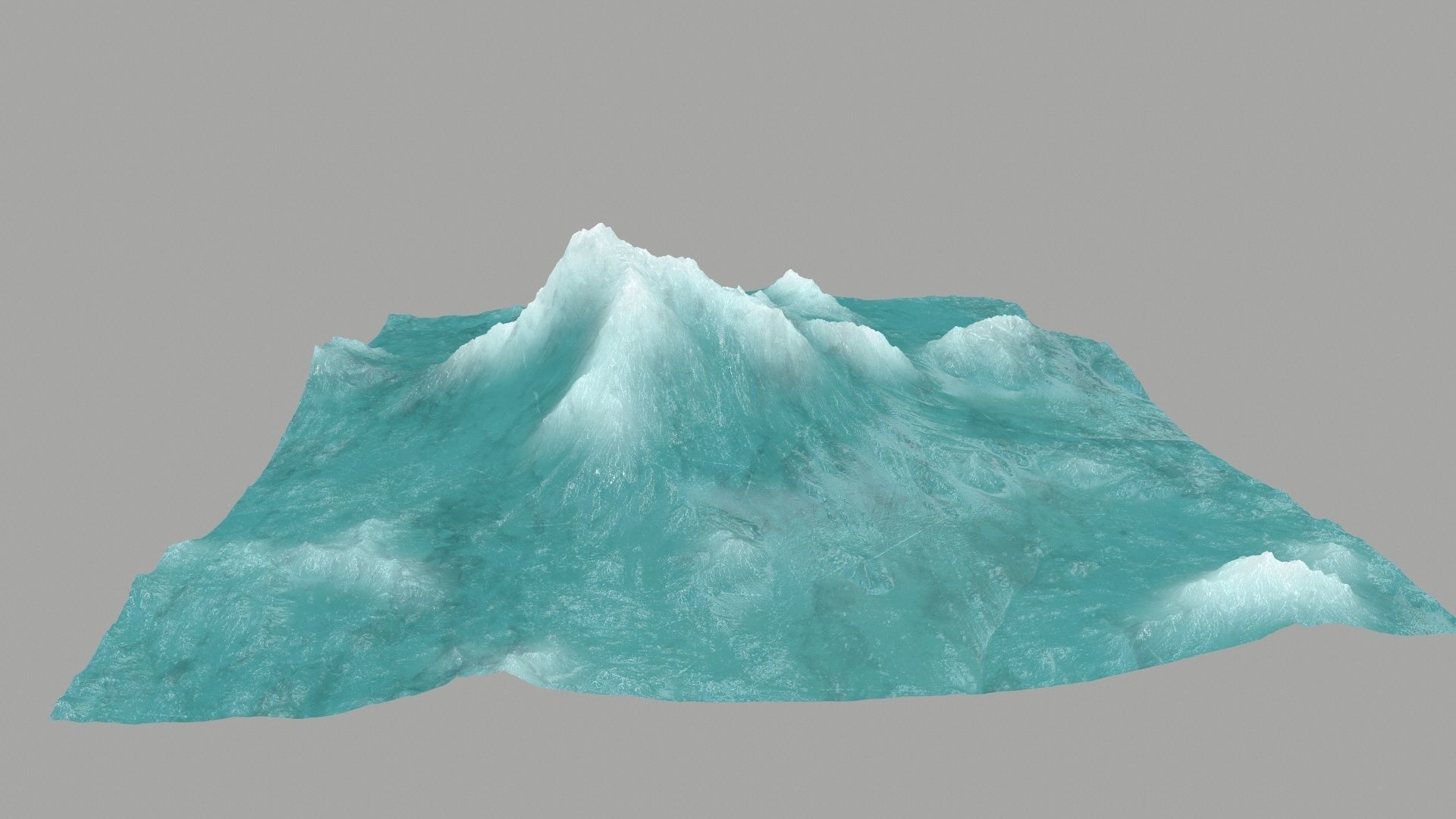 ice Mountain Low-poly 3D model_4
