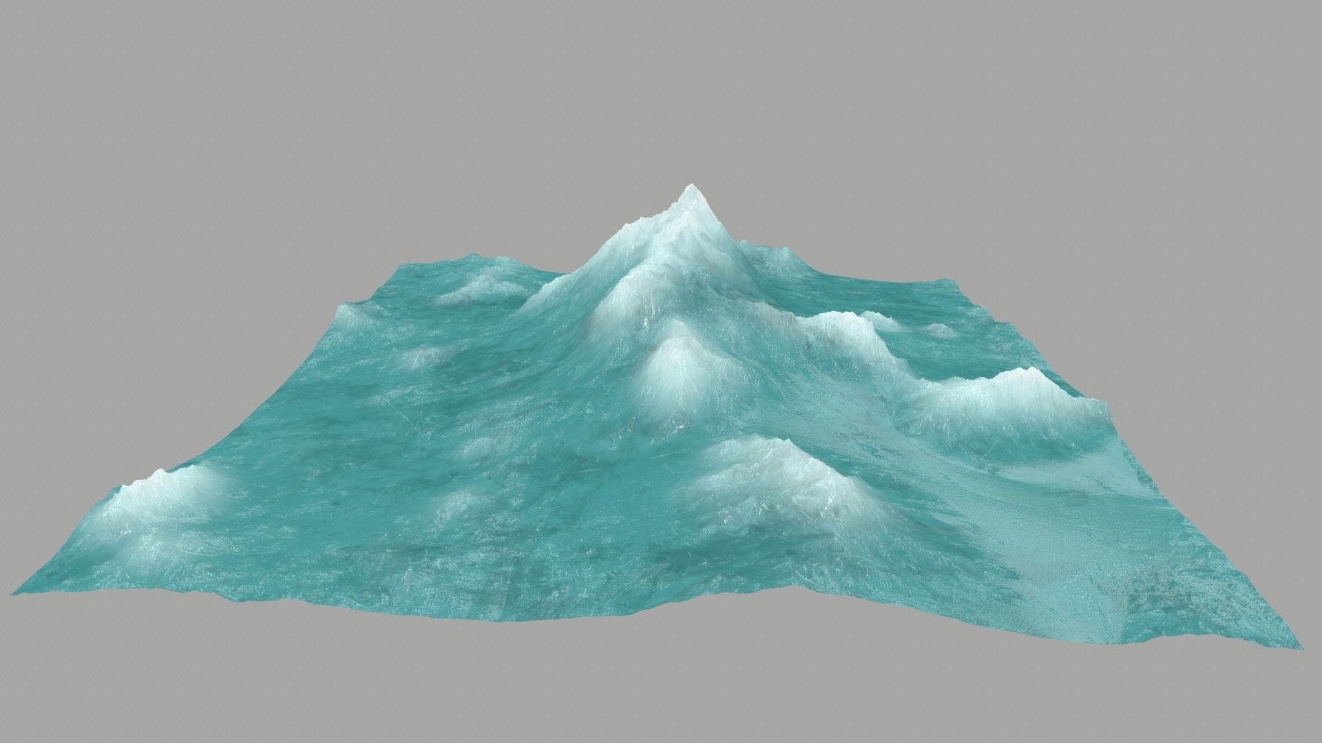 ice Mountain Low-poly 3D model_2