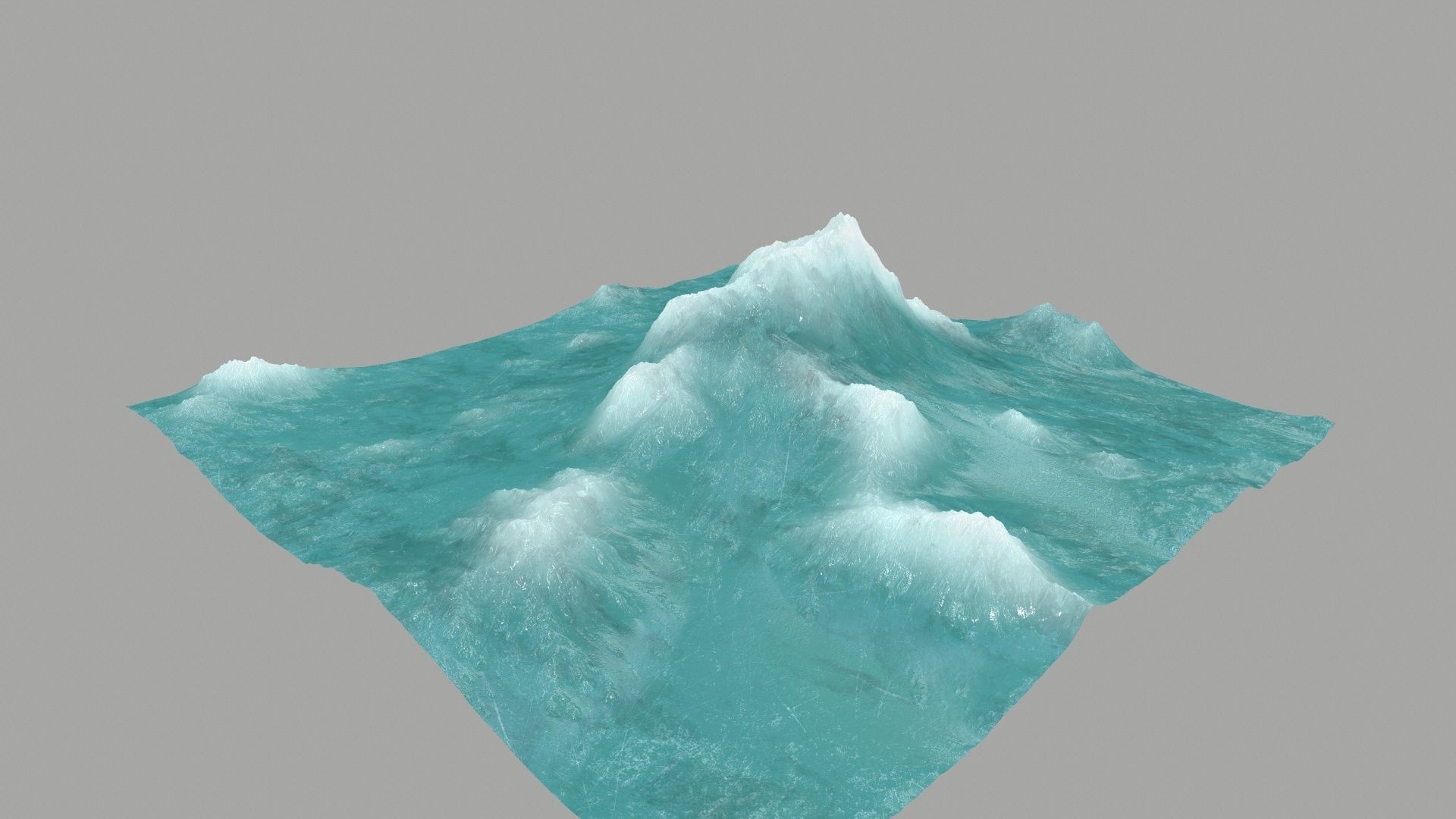 ice Mountain Low-poly 3D model_1