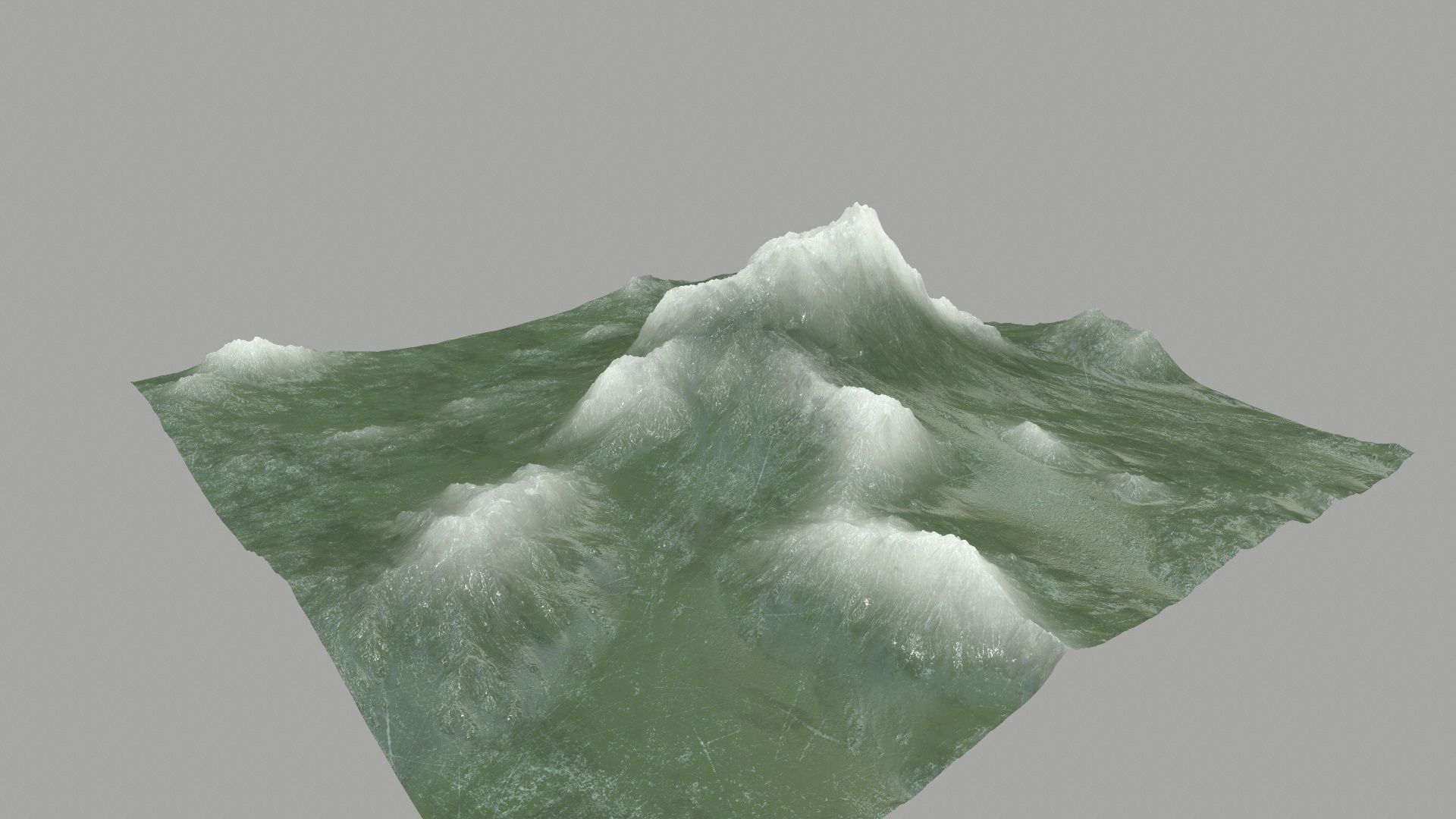 ice Mountain Low-poly 3D model_1