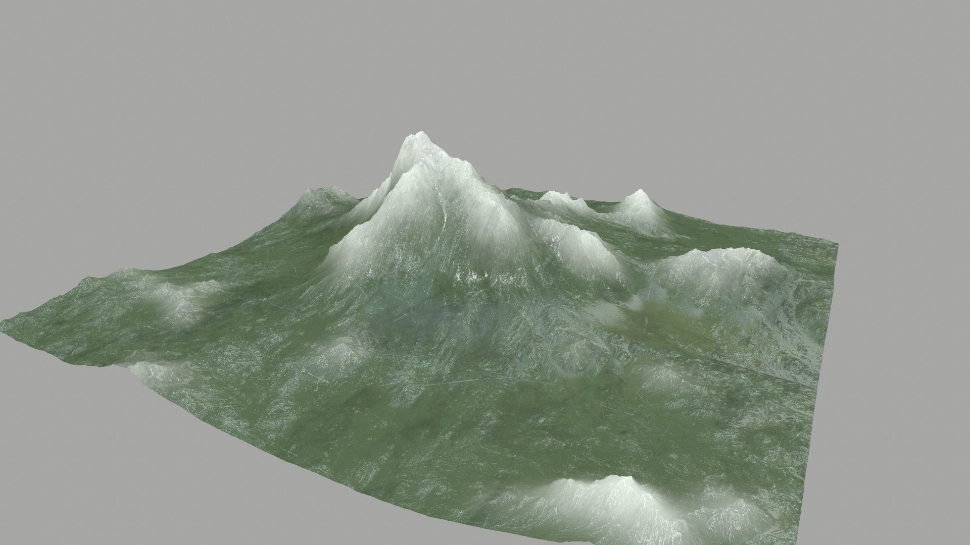 ice Mountain Low-poly 3D model_3