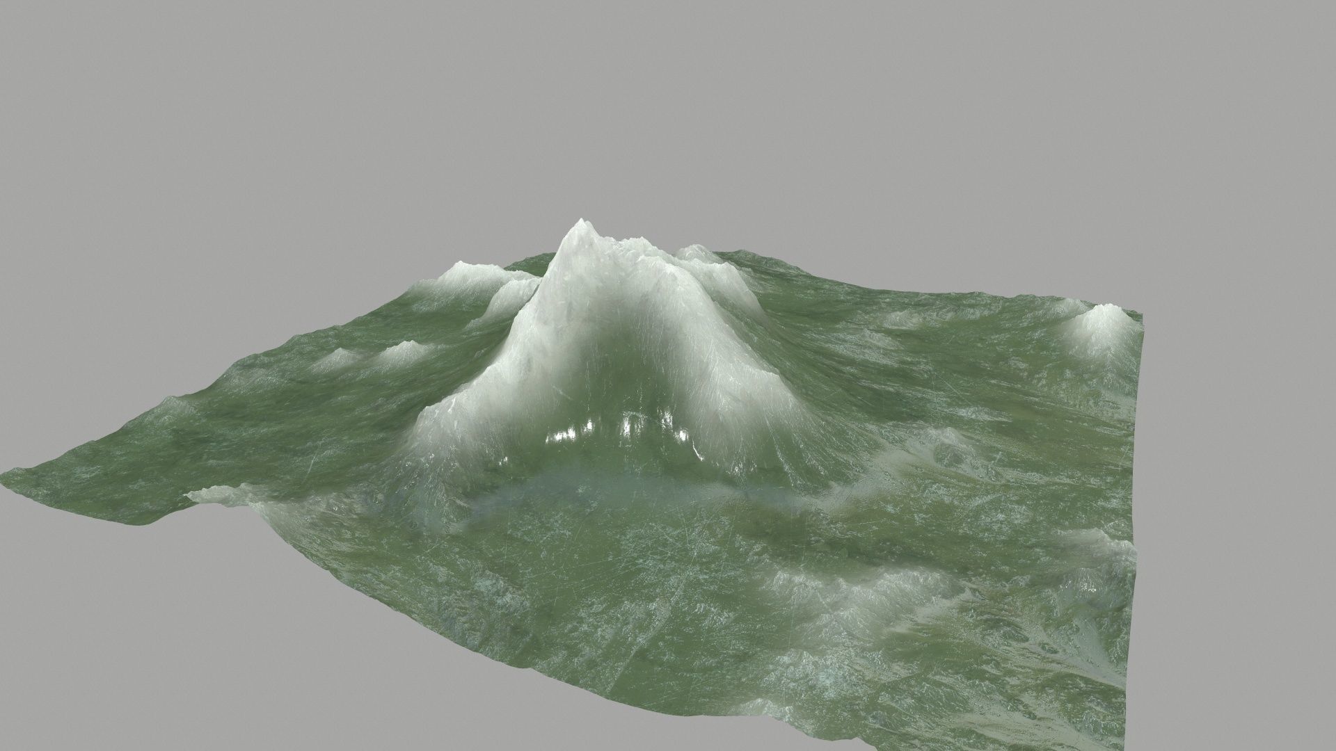 ice Mountain Low-poly 3D model_5