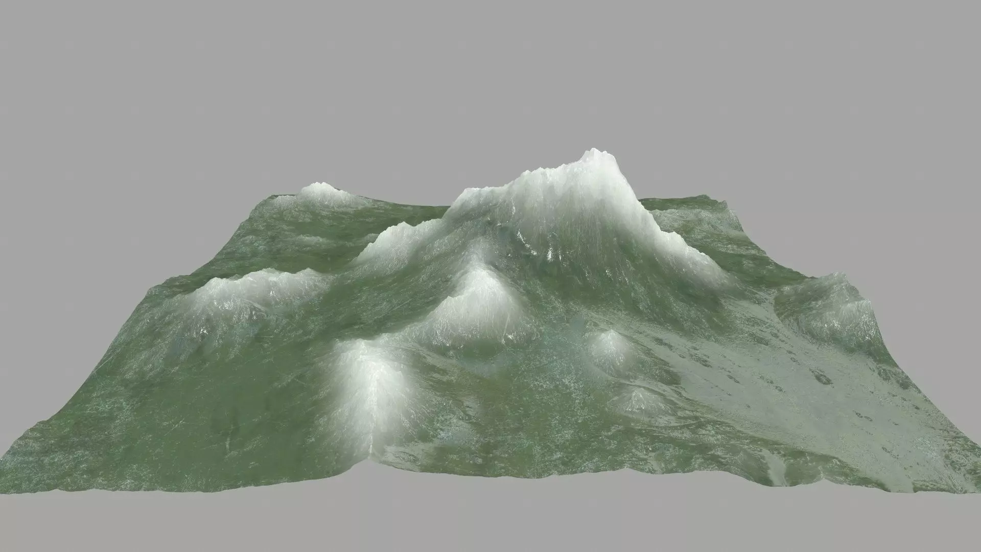 ice Mountain Low-poly 3D model_0