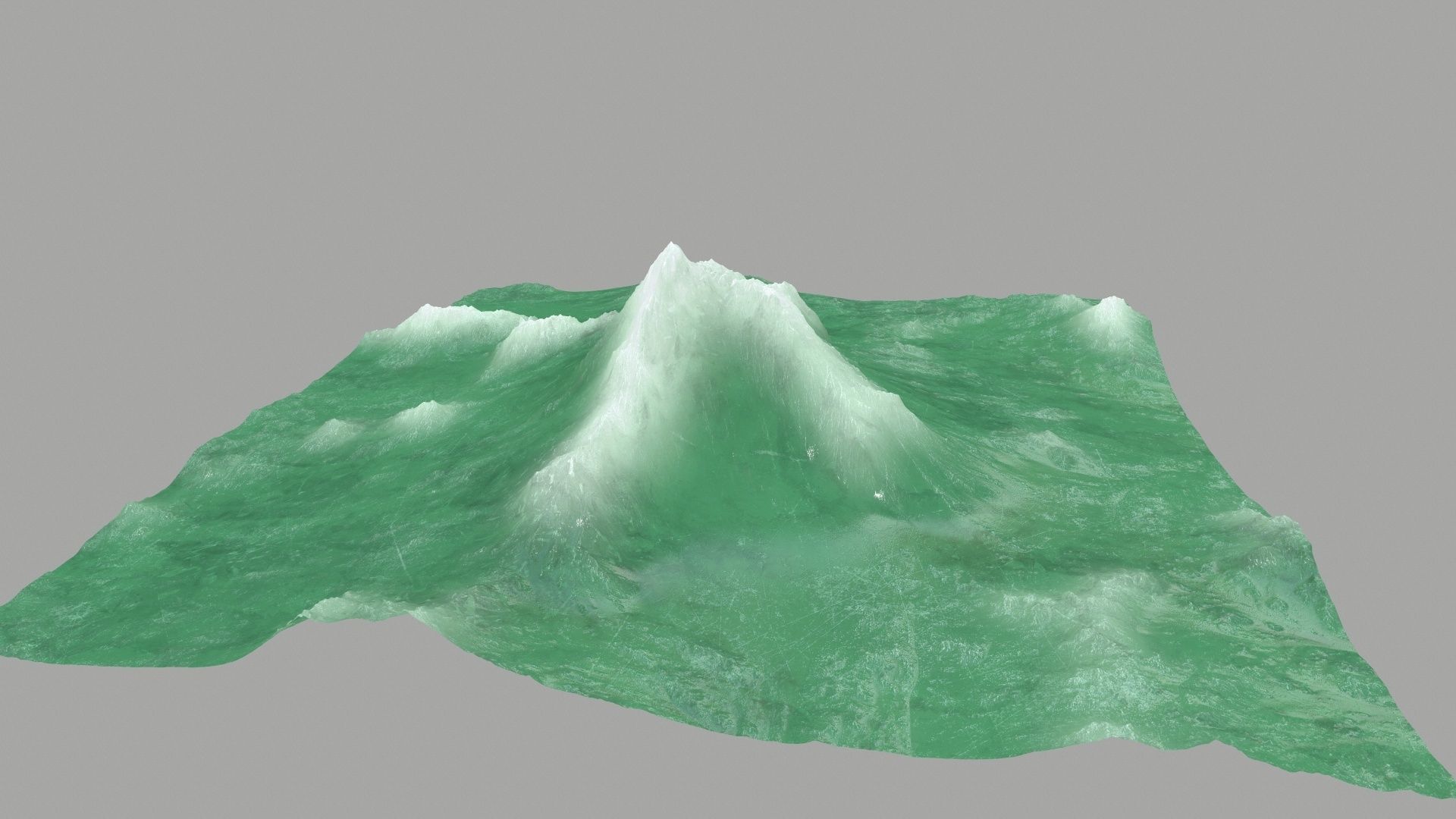 ice Mountain Low-poly 3D model_4