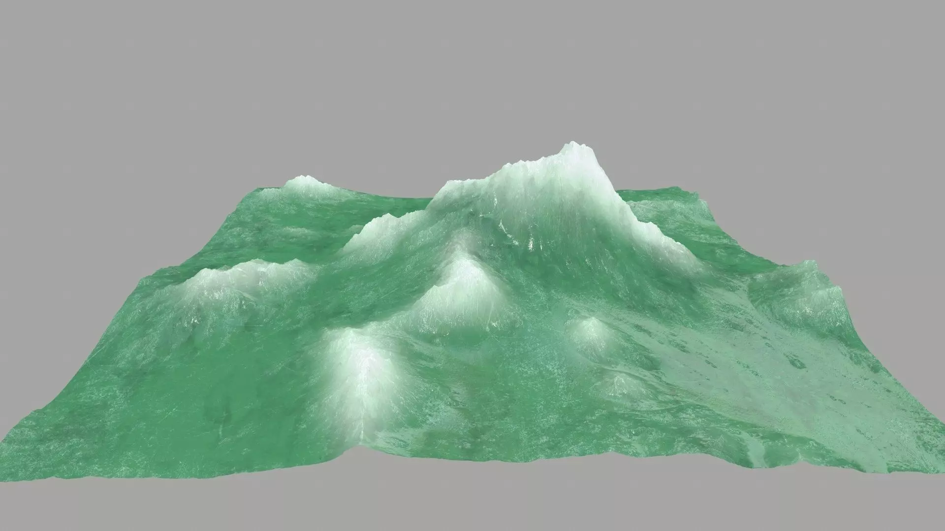 ice Mountain Low-poly 3D model_0