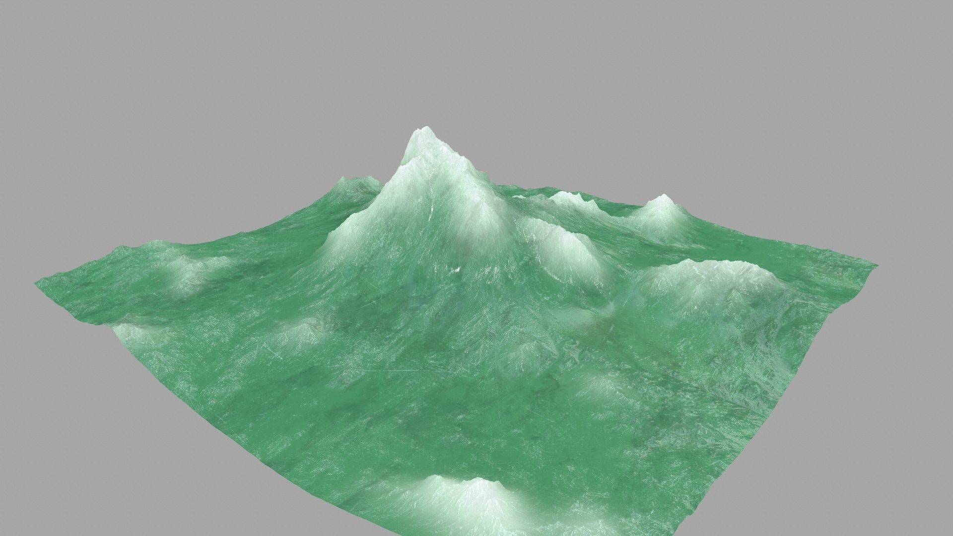 ice Mountain Low-poly 3D model_3