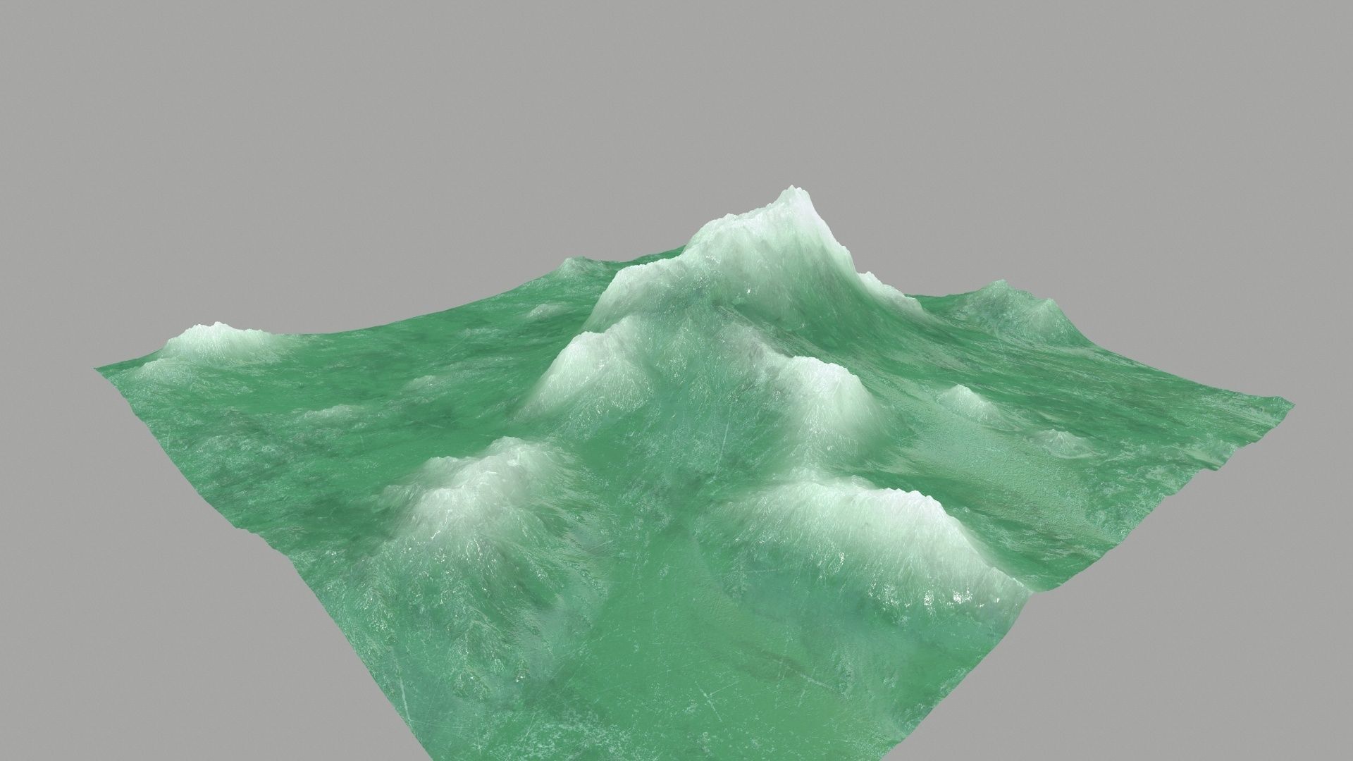 ice Mountain Low-poly 3D model_2